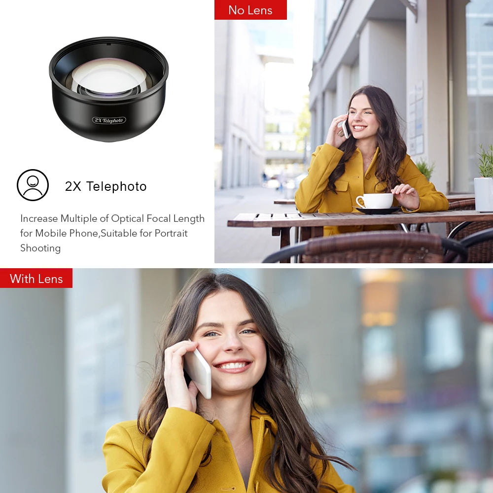 APEXEL 2X Portrait telescope lens professional  telephoto zoom +CPL star filter for iPhone Samsung all smartphone drop-shipping