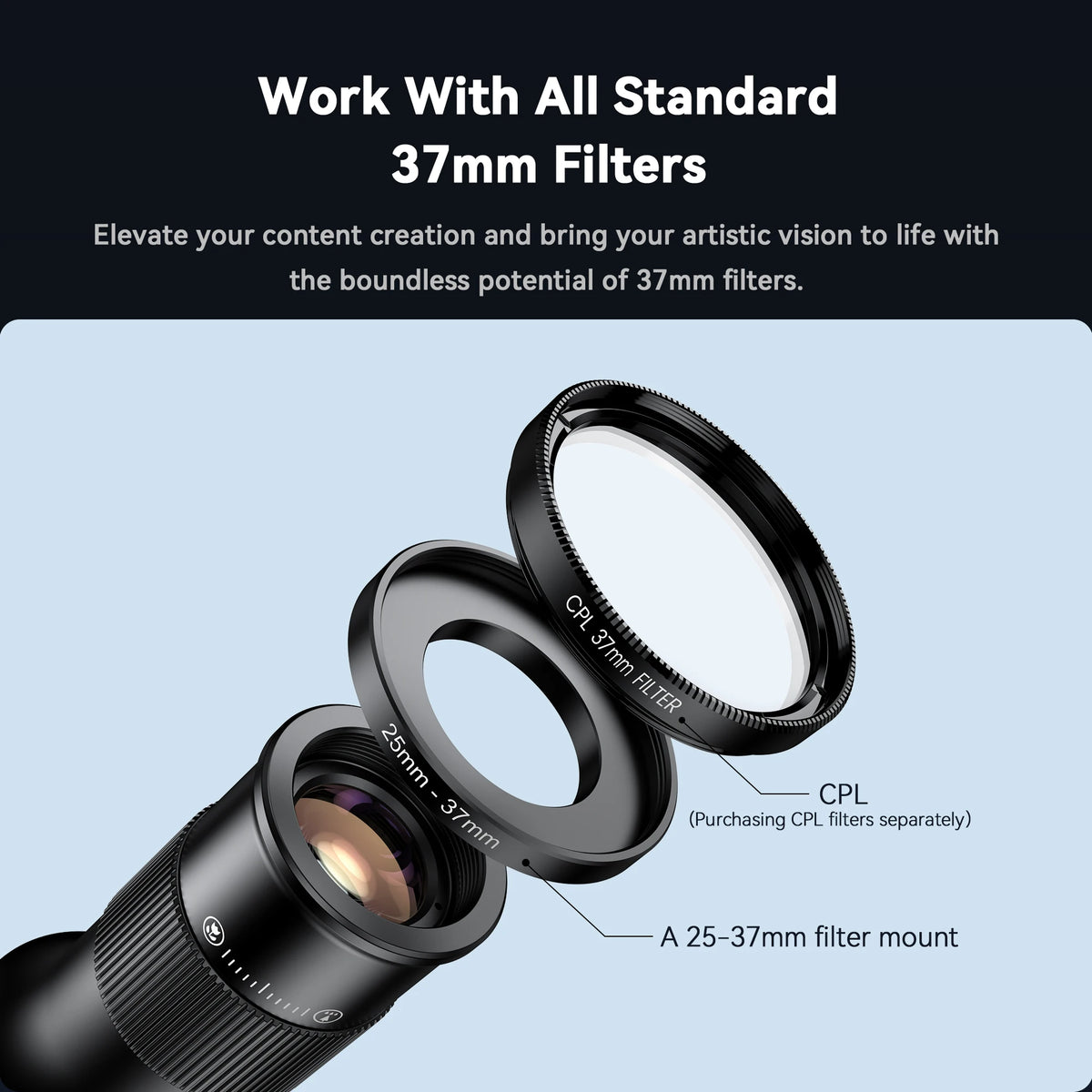 APEXEL 2 in 1 Telemacro Lens Kit 6X Telephoto Lens & 150mm Macro Lens with Universal Lens Clip for iPhone and Andriod Phones