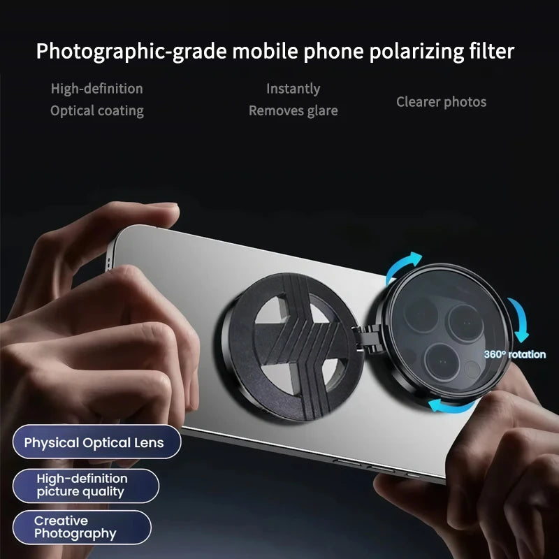 Magnetic Holder Universal 52MM 67mm CPL Filter Circular Phone Camera Lens Polarizer Filter Lens Reduce Glare on Water Fishing